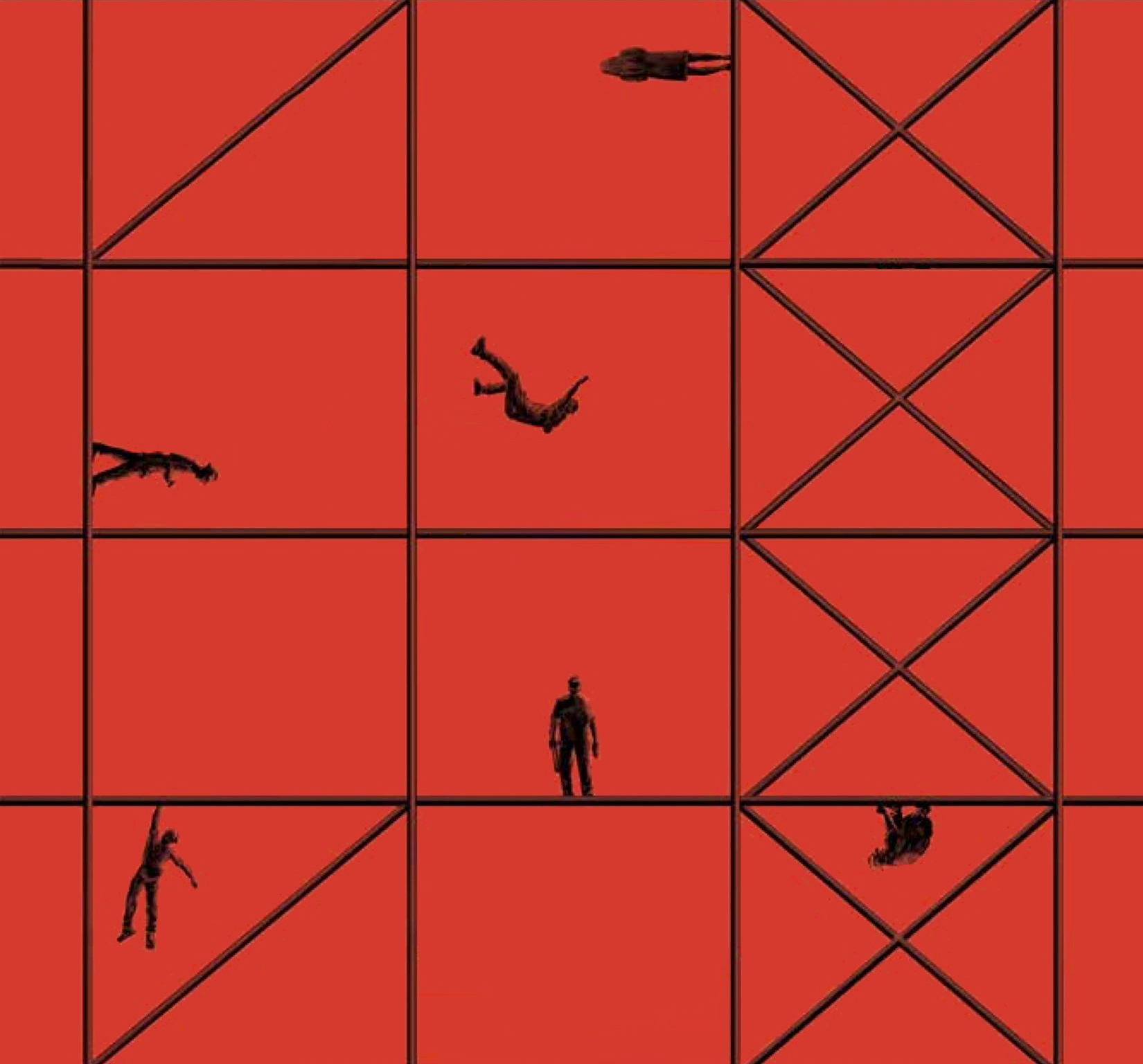 illustraton of figures within a grid framework